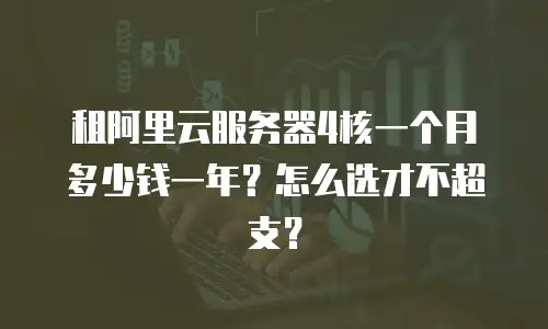 租阿里云服务器4核一个月多少钱一年？怎么选才不超支？