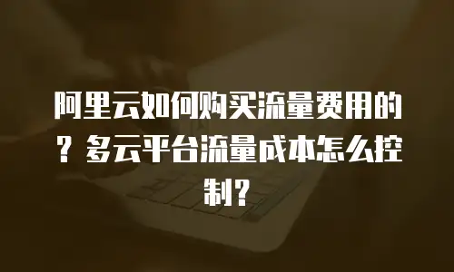 阿里云如何购买流量费用的？多云平台流量成本怎么控制？