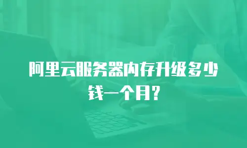 阿里云服务器内存升级多少钱一个月？
