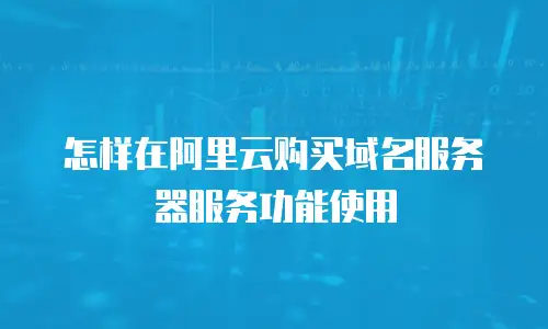 怎样在阿里云购买域名服务器服务功能使用