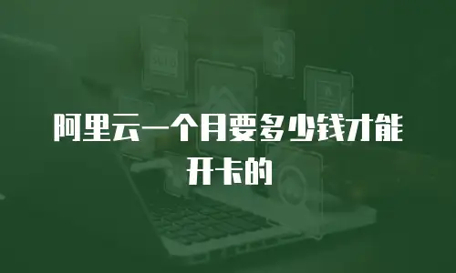 阿里云一个月要多少钱才能开卡的