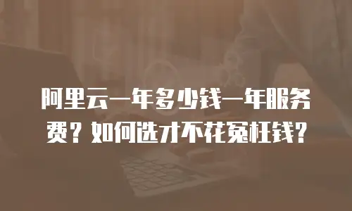 阿里云一年多少钱一年服务费？如何选才不花冤枉钱？