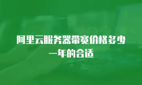 阿里云服务器带宽价格多少一年的合适