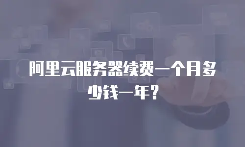 阿里云服务器续费一个月多少钱一年？