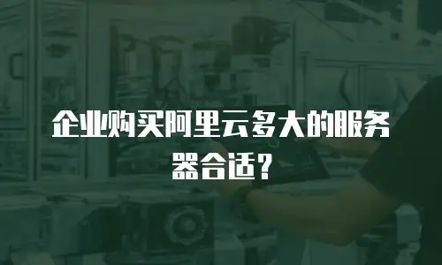 企业购买阿里云多大的服务器合适？