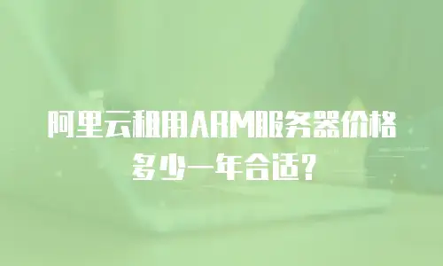 阿里云租用ARM服务器价格多少一年合适？