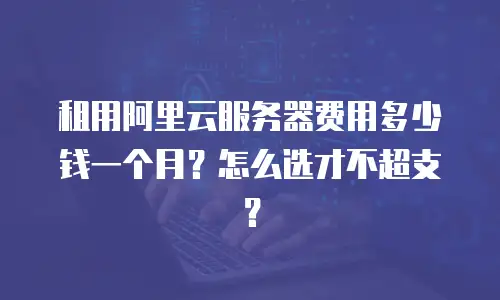 租用阿里云服务器费用多少钱一个月？怎么选才不超支？