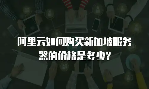 阿里云如何购买新加坡服务器的价格是多少？