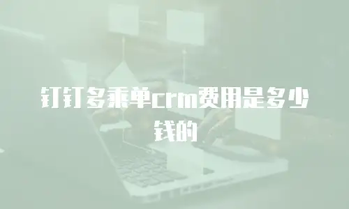 钉钉多乘单crm费用是多少钱的