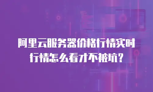 阿里云服务器价格行情实时行情怎么看才不被坑？
