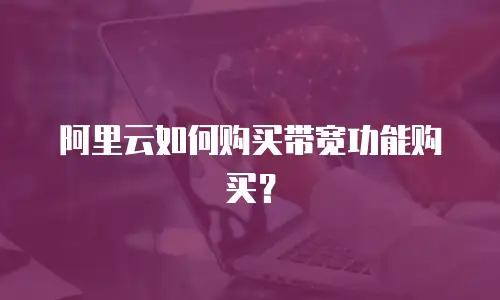 阿里云如何购买带宽功能购买？