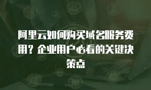 阿里云如何购买域名服务费用？企业用户必看的关键决策点