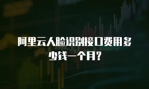 阿里云人脸识别接口费用多少钱一个月？