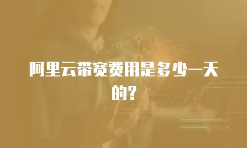 阿里云带宽费用是多少一天的？