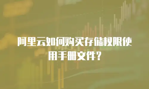 阿里云如何购买存储权限使用手册文件？
