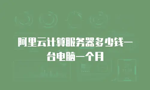 阿里云计算服务器多少钱一台电脑一个月