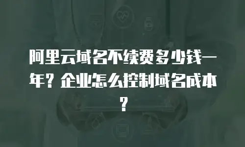 阿里云域名不续费多少钱一年？企业怎么控制域名成本？