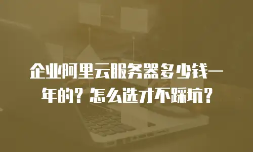 企业阿里云服务器多少钱一年的？怎么选才不踩坑？
