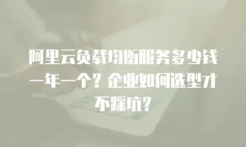 阿里云负载均衡服务多少钱一年一个？企业如何选型才不踩坑？