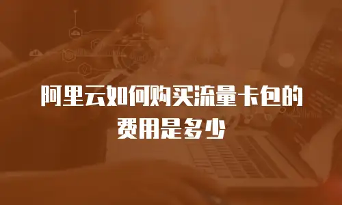 阿里云如何购买流量卡包的费用是多少
