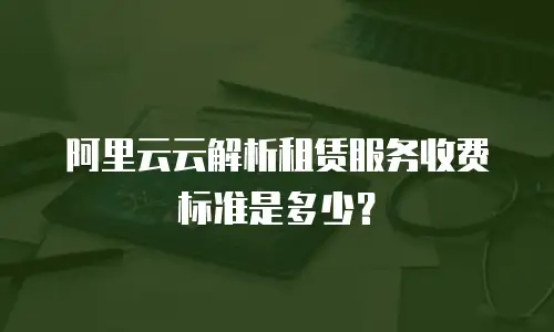 阿里云云解析租赁服务收费标准是多少？