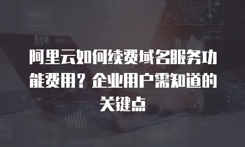 阿里云如何续费域名服务功能费用？企业用户需知道的关键点