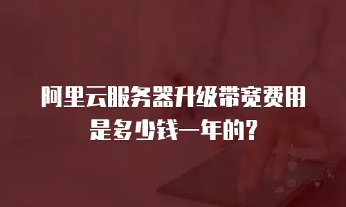 阿里云服务器升级带宽费用是多少钱一年的？