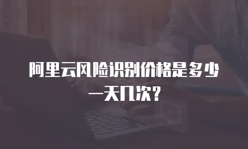 阿里云风险识别价格是多少一天几次？