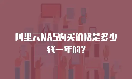 阿里云NAS购买价格是多少钱一年的？