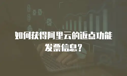 如何获得阿里云的返点功能发票信息？
