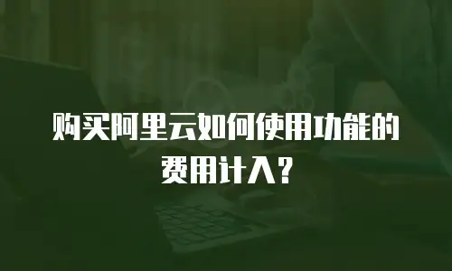购买阿里云如何使用功能的费用计入？