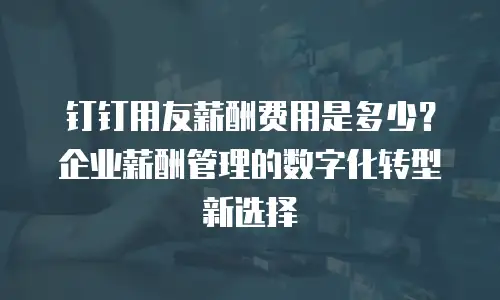 钉钉用友薪酬费用是多少？企业薪酬管理的数字化转型新选择