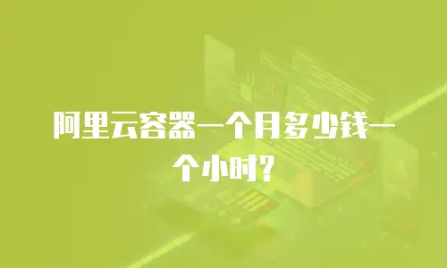 阿里云容器一个月多少钱一个小时？