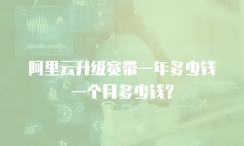 阿里云升级宽带一年多少钱一个月多少钱？