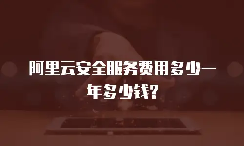 阿里云安全服务费用多少一年多少钱？