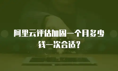 阿里云评估加固一个月多少钱一次合适？
