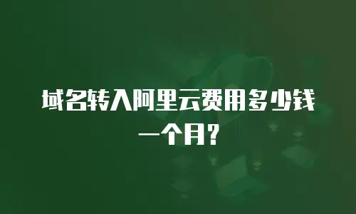 域名转入阿里云费用多少钱一个月？