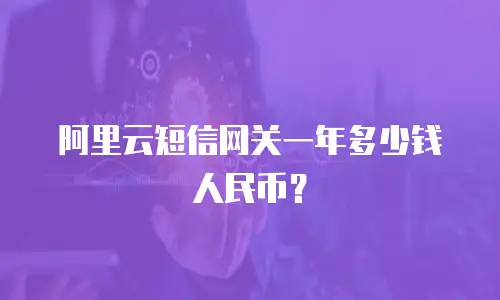 阿里云短信网关一年多少钱人民币？