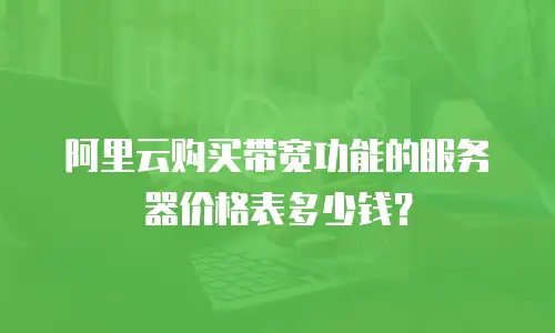 阿里云购买带宽功能的服务器价格表多少钱？