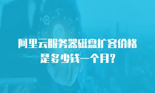 阿里云服务器磁盘扩容价格是多少钱一个月？