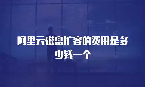 阿里云磁盘扩容的费用是多少钱一个