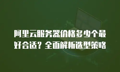 阿里云服务器价格多少个最好合适？全面解析选型策略