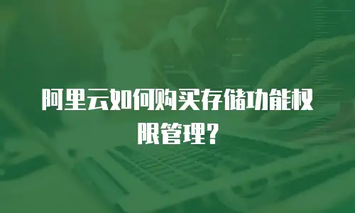 阿里云如何购买存储功能权限管理？