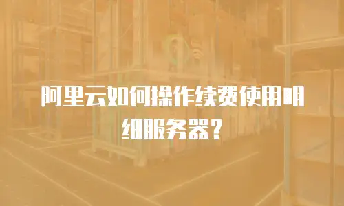 阿里云如何操作续费使用明细服务器？