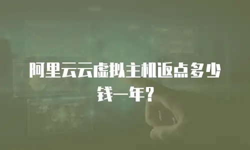 阿里云云虚拟主机返点多少钱一年？