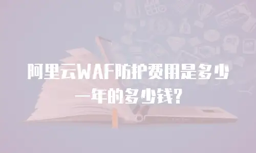 阿里云WAF防护费用是多少一年的多少钱？