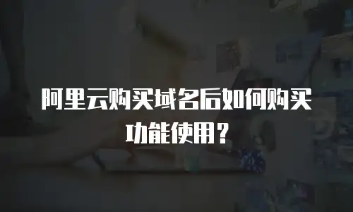 阿里云购买域名后如何购买功能使用？