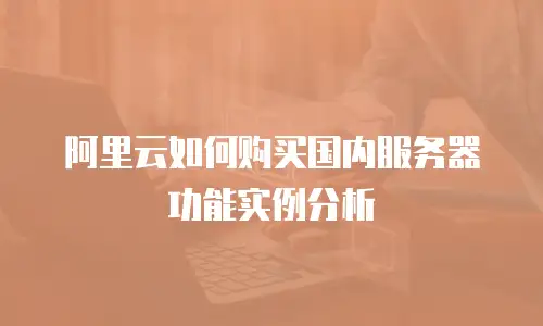 阿里云如何购买国内服务器功能实例分析