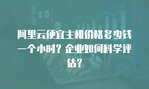 阿里云便宜主机价格多少钱一个小时？企业如何科学评估？