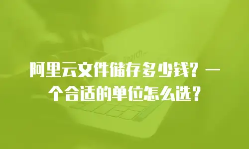 阿里云文件储存多少钱？一个合适的单位怎么选？